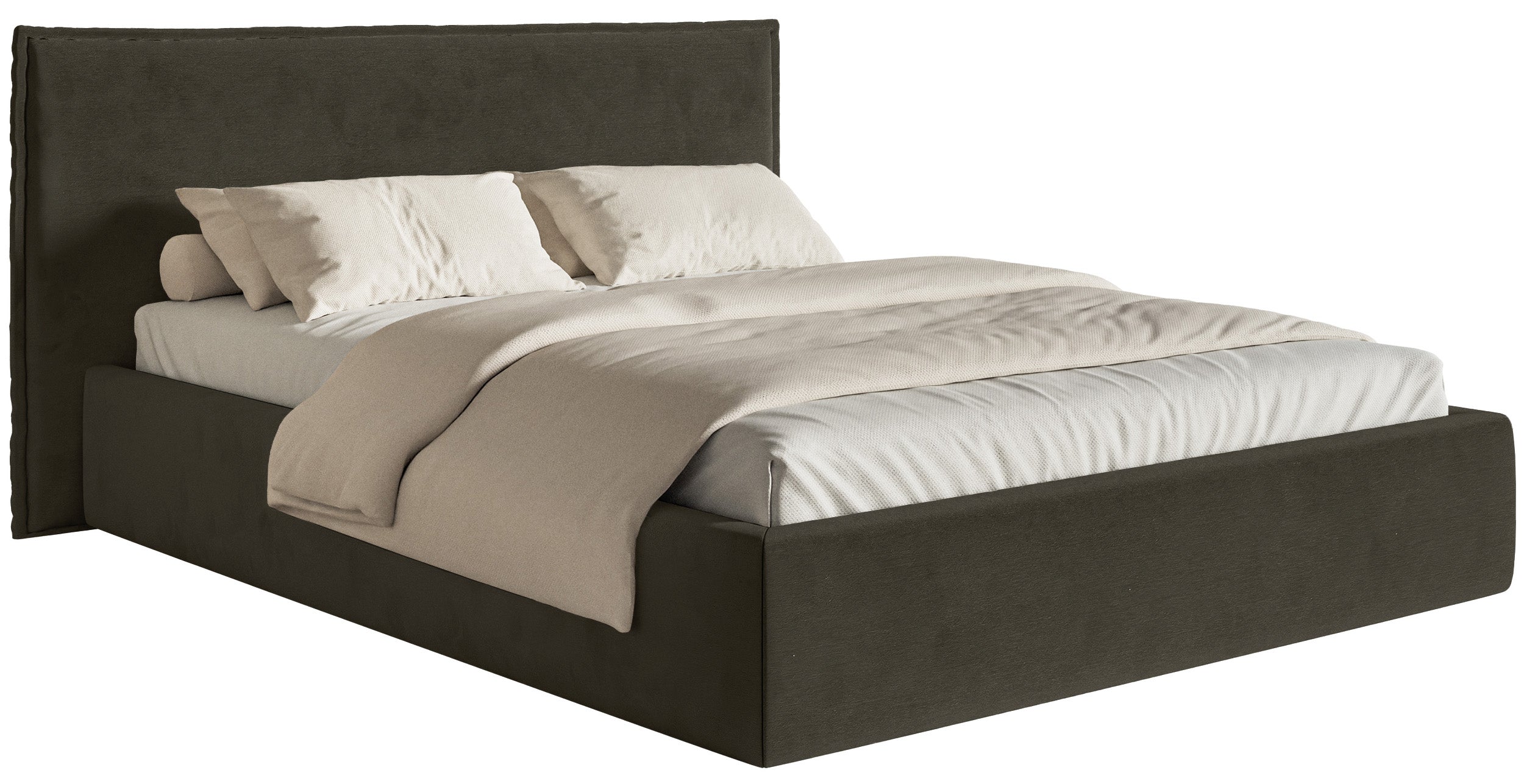 selsey-softie-polsterbett-140x200-cm-mit-stauraum-dunkelgr-ner-samt-wasserabweis image 1