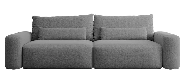 selsey-carnos-dreisitzer-ausziehsofa-dunkelgrau-chenille-hydrophob-schwarze-bein image 1
