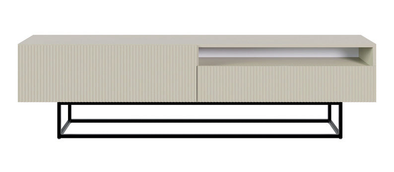 selsey-veldio-tv-schrank-175-cm-grau-beige-gefr-ste-front-nische-schwarze-beine image 6