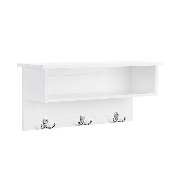vasagle-wandregal-mit-doppelhaken-wandgarderobe-mit-fach-wei image 1