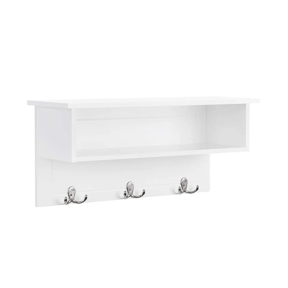 vasagle-wandregal-mit-doppelhaken-wandgarderobe-mit-fach-wei image 1