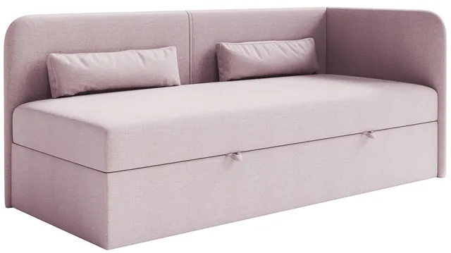 selsey-calmmo-jugendbett-90x200-cm-rechts-mit-stauraum-rosa-hydrophobes-chenille image 1