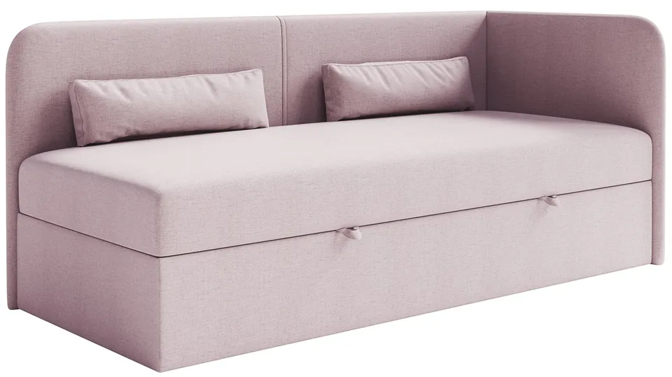 selsey-calmmo-jugendbett-90x200-cm-rechts-mit-stauraum-rosa-hydrophobes-chenille image 1