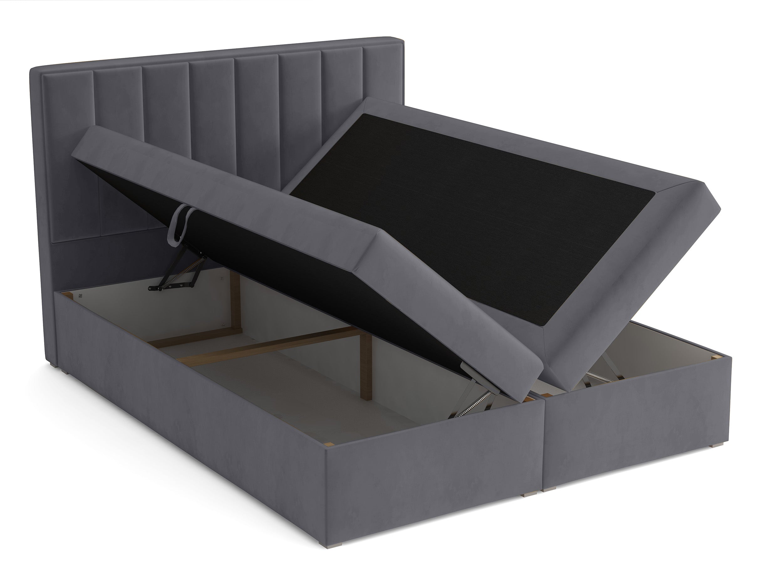 selsey-rinus-kontinentales-bett-180x200-cm-mit-stauraum-und-topper-dunkelgrauer- image 3