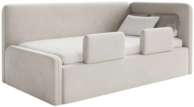 selsey-fanklo-jugendbett-120x200-cm-rechtsseitig-mit-stauraum-hellbeiger-samt image 1