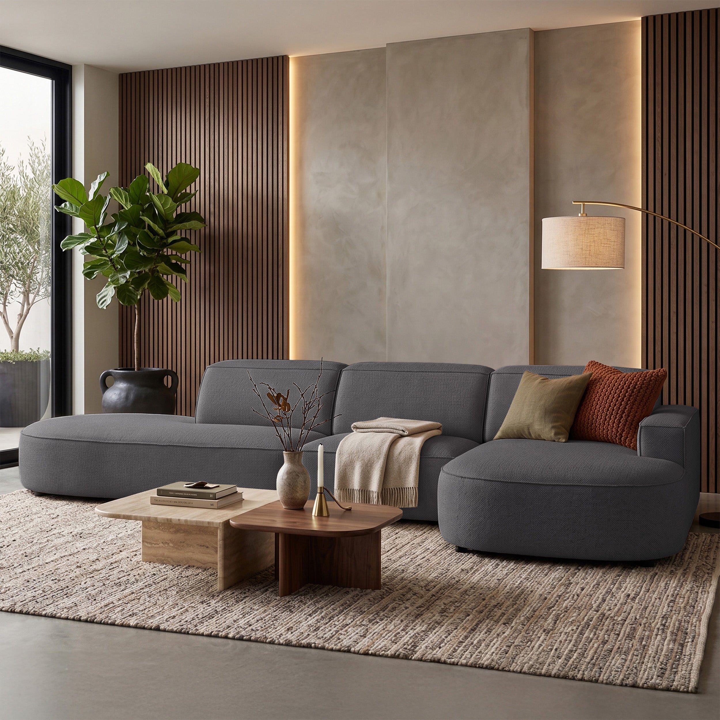 selsey-sallmo-modulares-ecksofa-l-form-rechts-dunkelgrauer-hydrophober-chenille image 2
