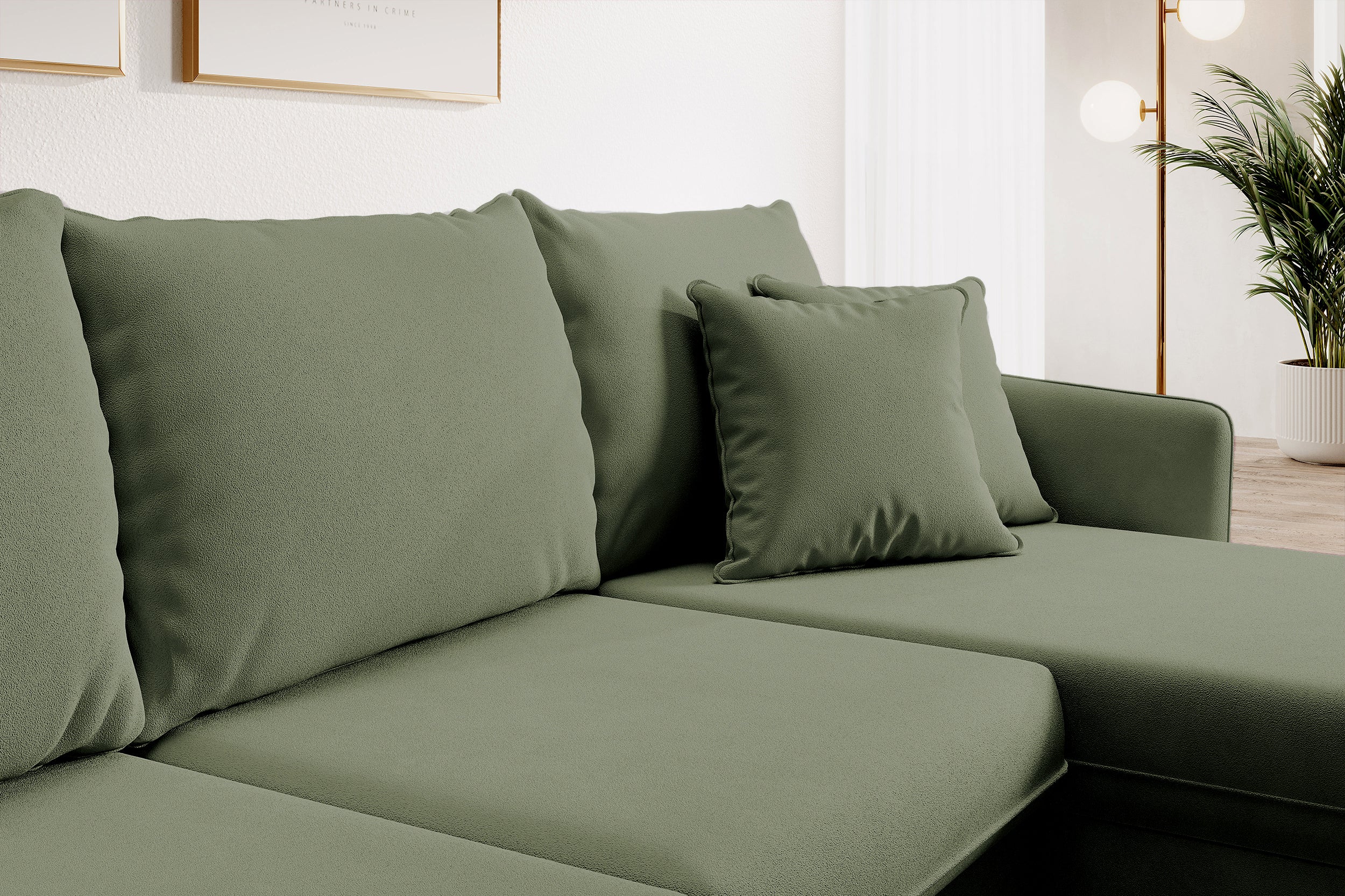 selsey-volio-ecksofa-mit-schlaffunktion-salbeigr-ner-samt-universell-goldene-bei image 4
