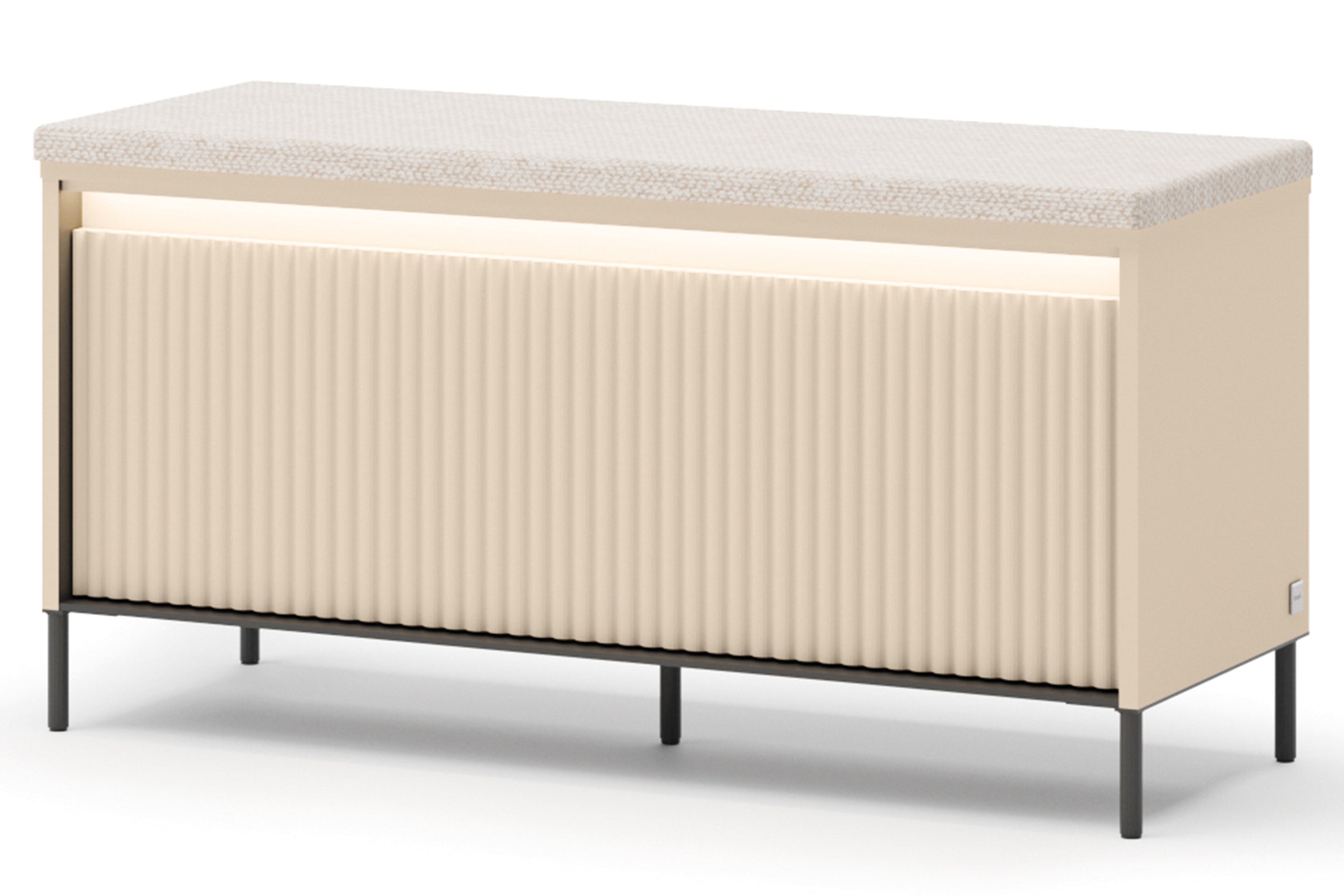 selsey-trend-schuhschrank-mit-sitzbank-und-beleuchtung-101-cm-sandbeige-schwarz- image 3