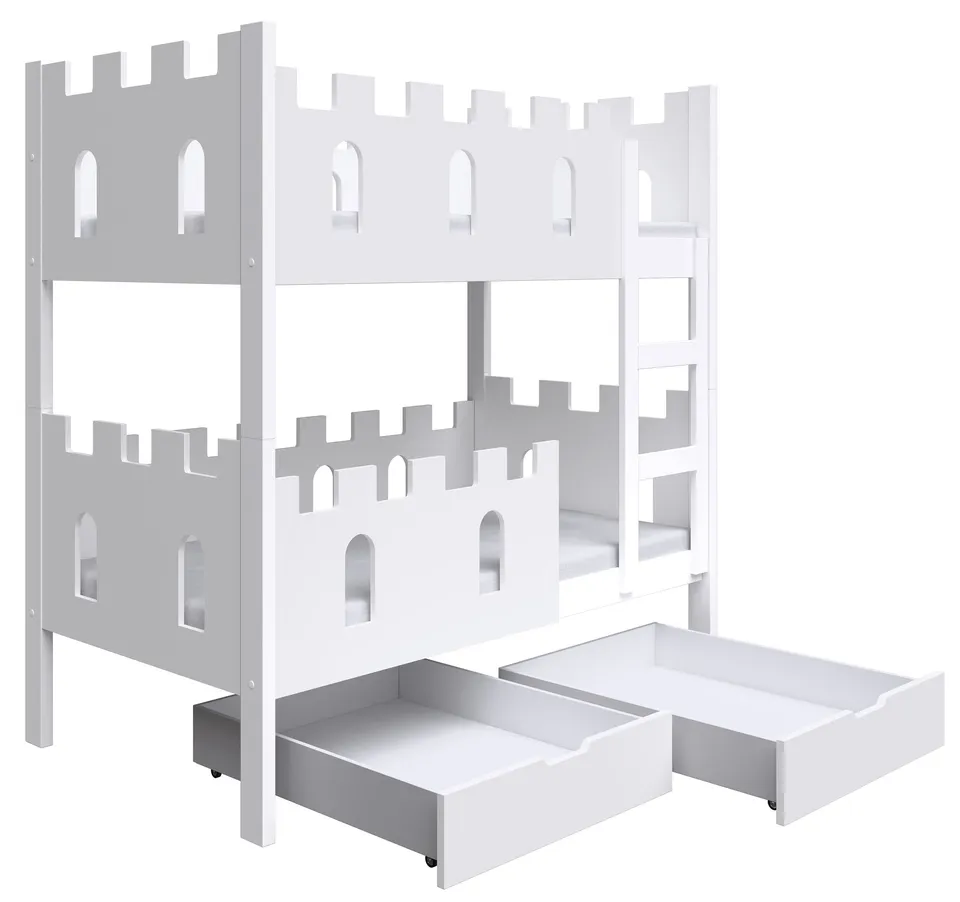 selsey-castelo-etagenbett-75x180-cm-mit-matratzen-und-schubladen-wei image 1