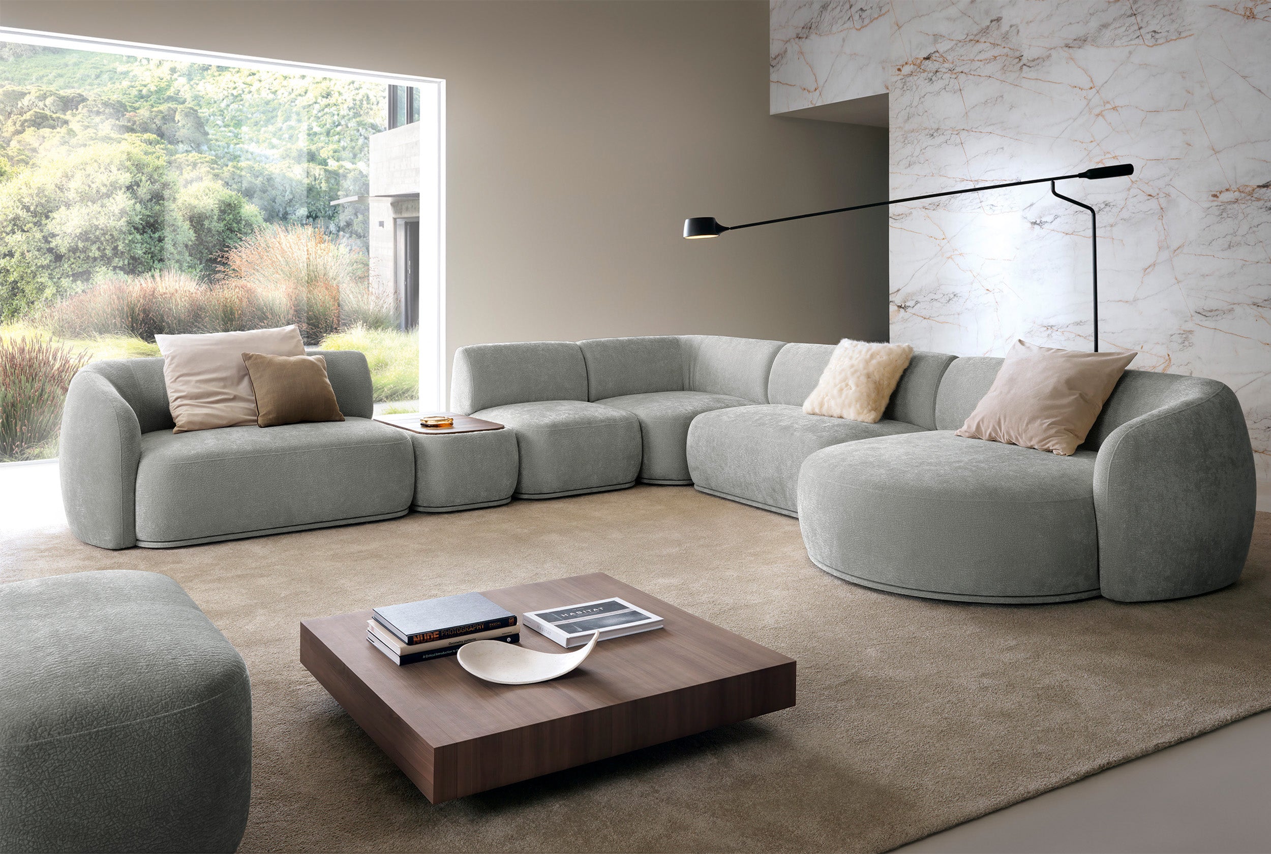 selsey-bommo-einzelnes-mittleres-modul-erweiterungsmodul-sessel-chenille-grau image 3