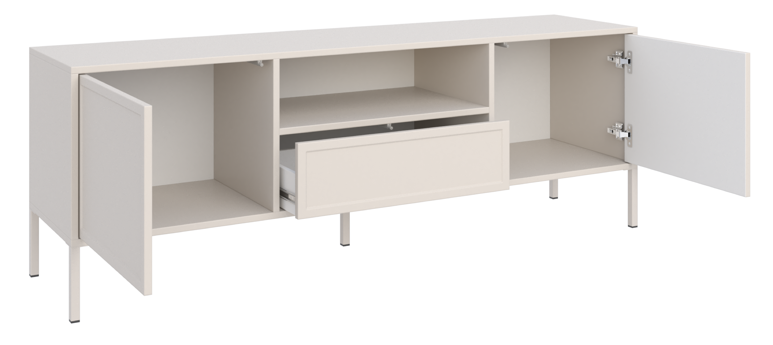 selsey-velveto-tv-schrank-160-cm-zweifl-gelig-mit-schublade-und-nische-kaschmir image 3