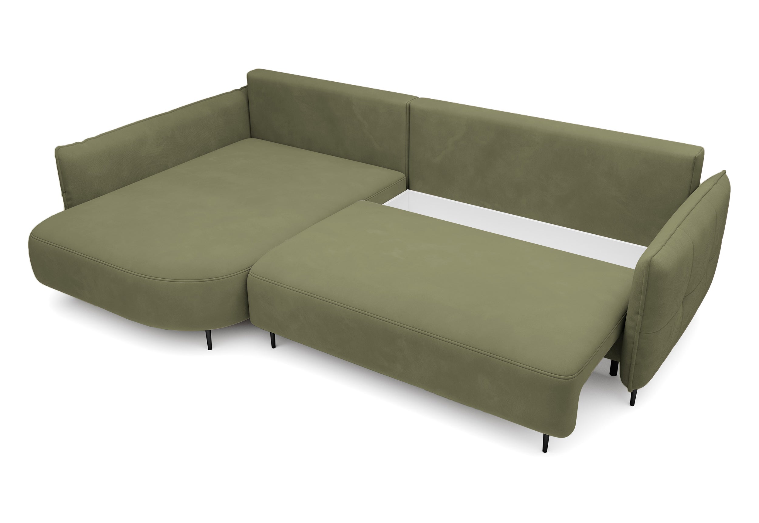 selsey-oblivio-ecksofa-l-links-mit-schlaffunktion-und-stauraum-olivgr-ner-samt-w image 5