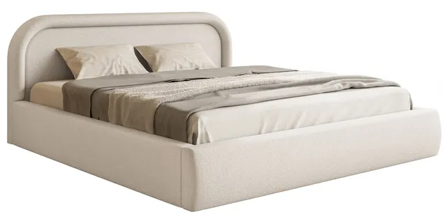 selsey-ruvi-gepolstertes-bett-160x200-cm-mit-stauraum-grau-beige-chenille image 1