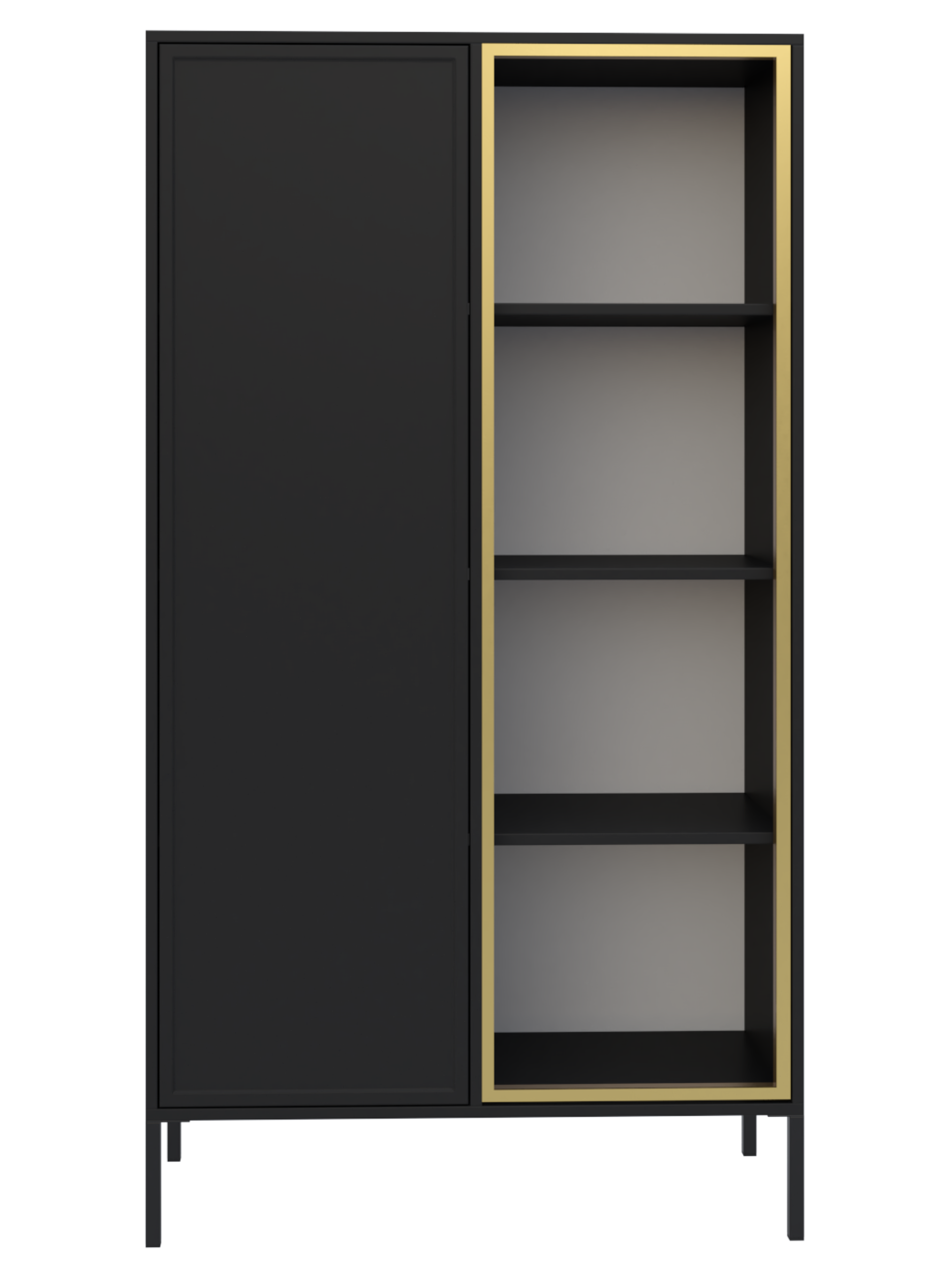 selsey-velveto-vitrinenschrank-90-cm-zweifl-gelig-mit-glast-r-schwarz image 6