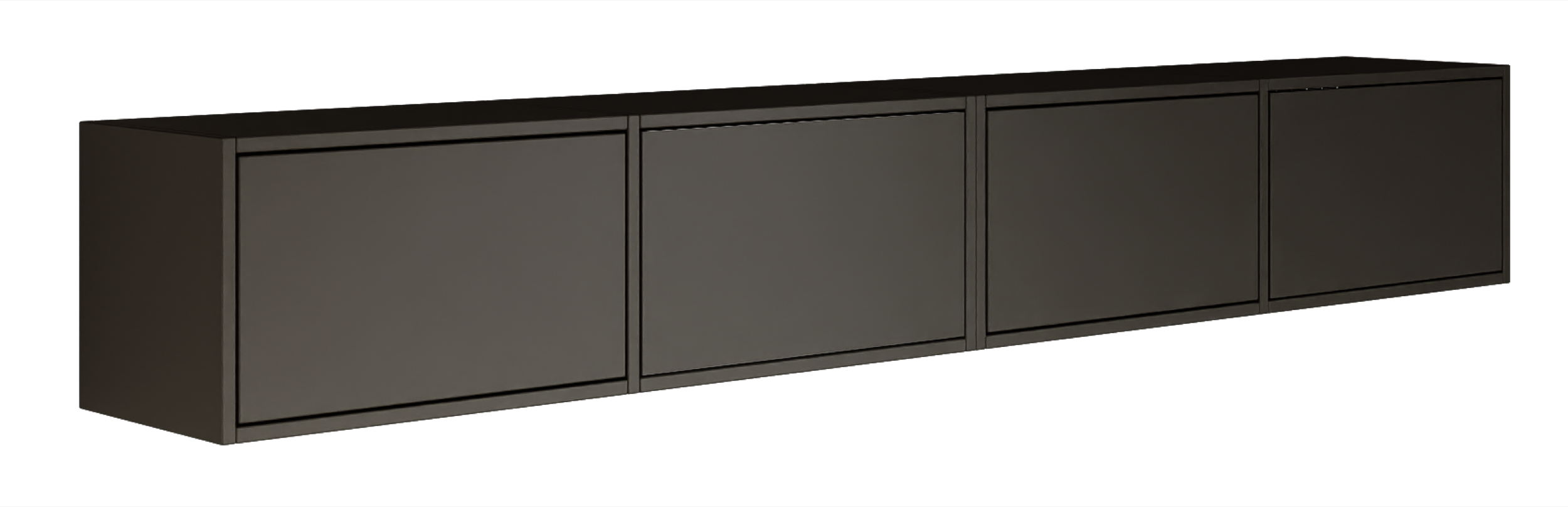 selsey-h-ngender-tv-schrank-framme-200-cm-mit-vier-klappen-schwarz-matt image 1