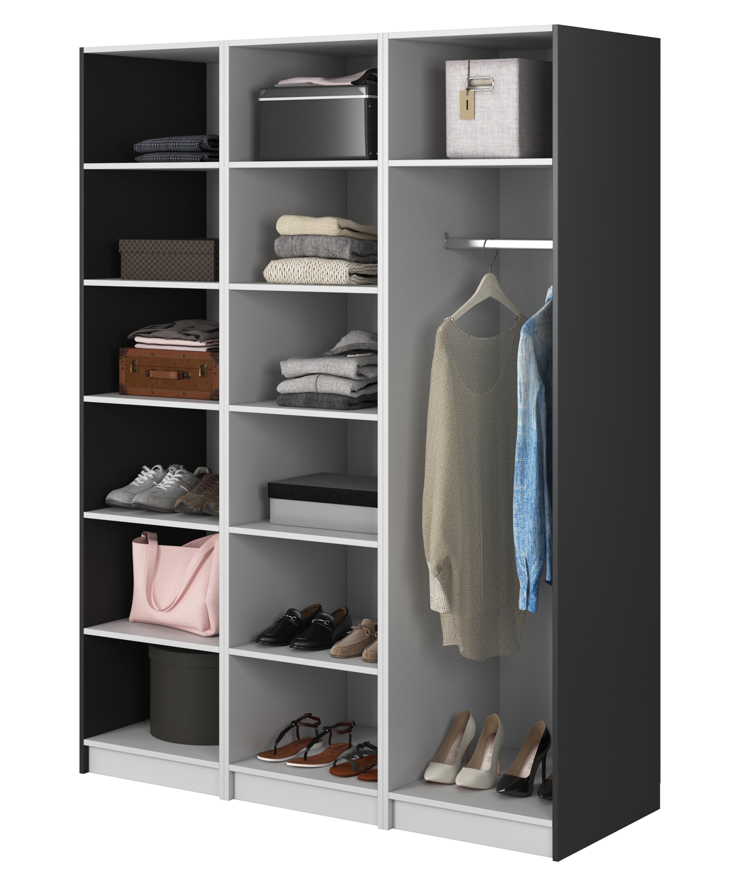 selsey-moonir-dreht-renschrank-150-cm-schwarz-mit-kleiderstange-und-regalen image 3