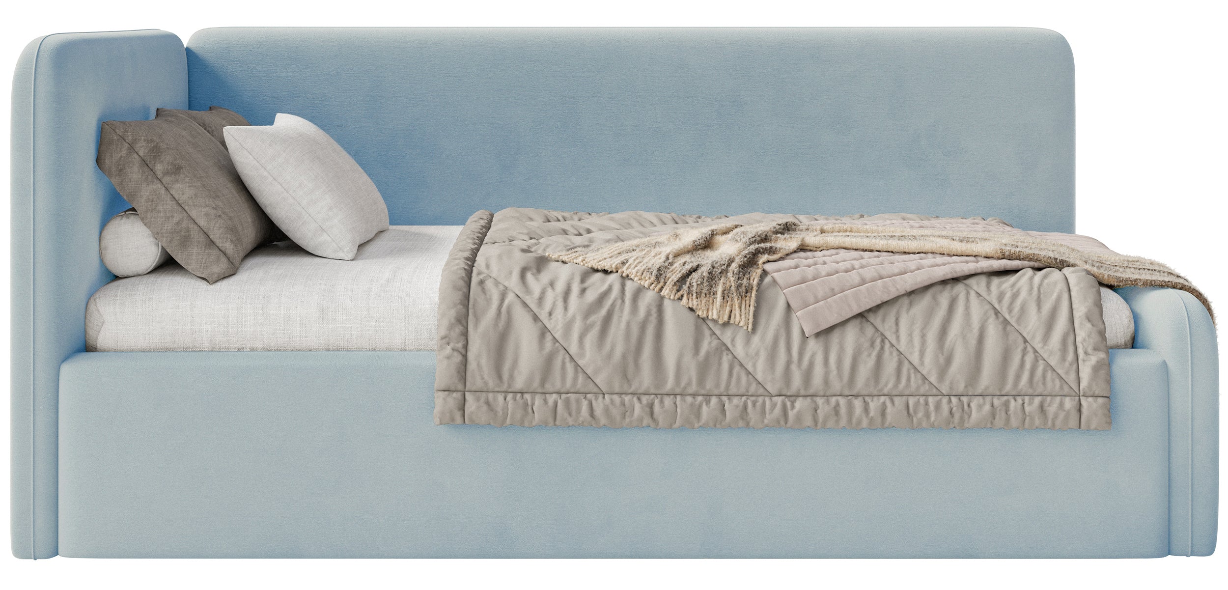 selsey-fanklo-jugendbett-90x200-cm-links-mit-matratze-stauraum-hellblau-velours image 5