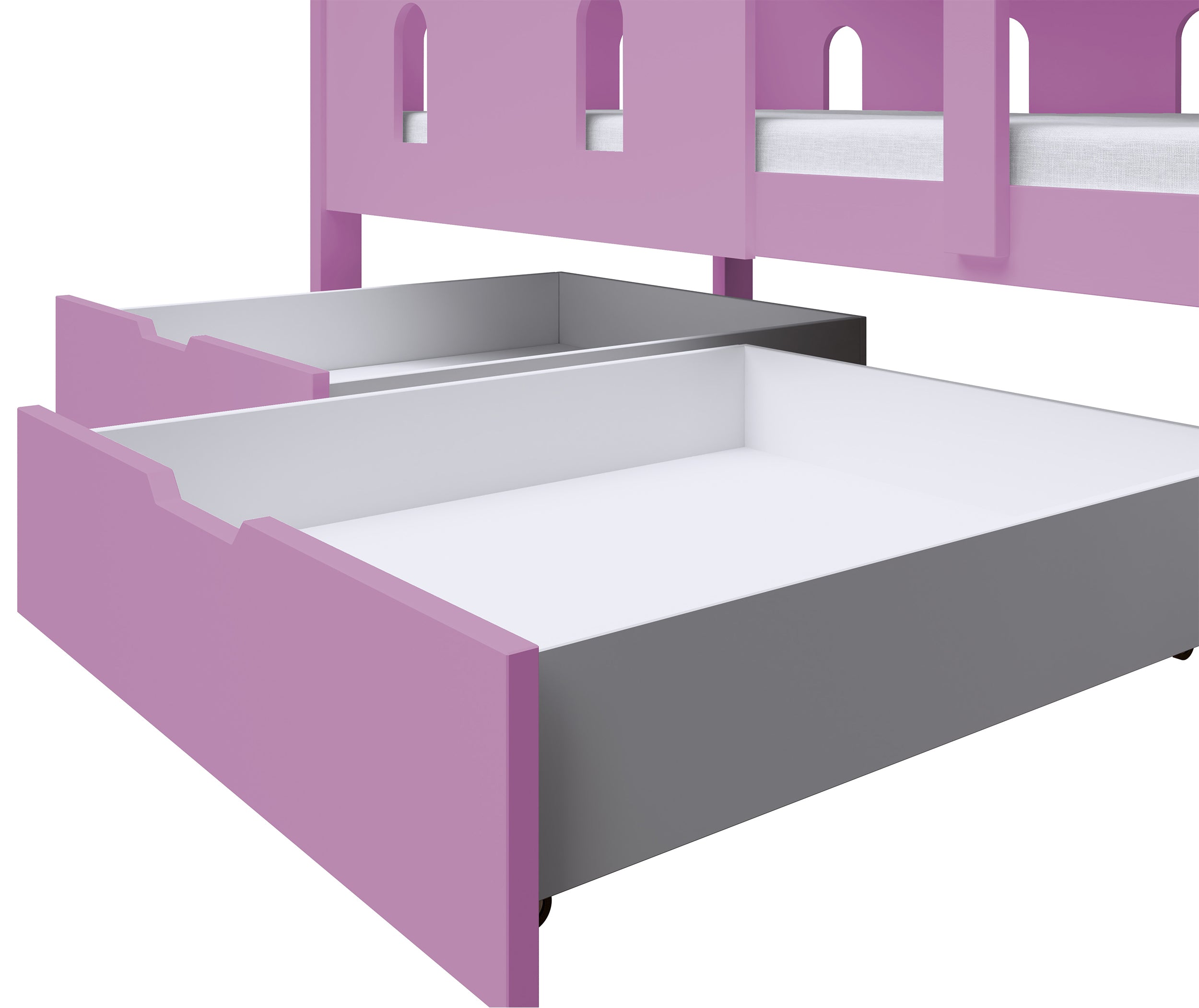 selsey-castelo-etagenbett-75x180-cm-mit-matratzen-und-schubladen-rosa image 7
