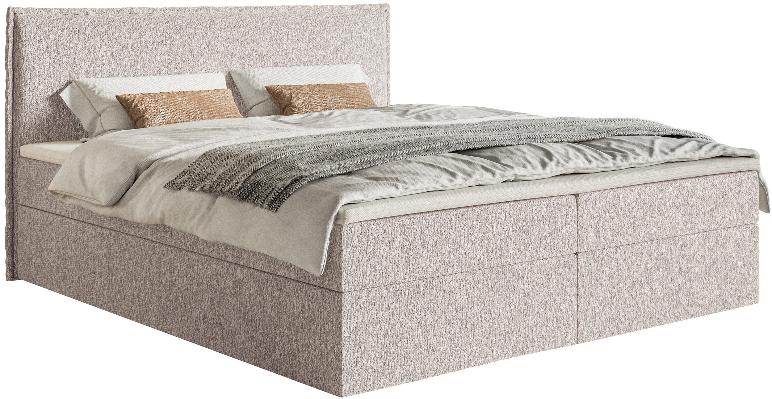 selsey-softie-kontinentalbett-140x200-cm-mit-stauraum-und-topper-beige-chenille image 1