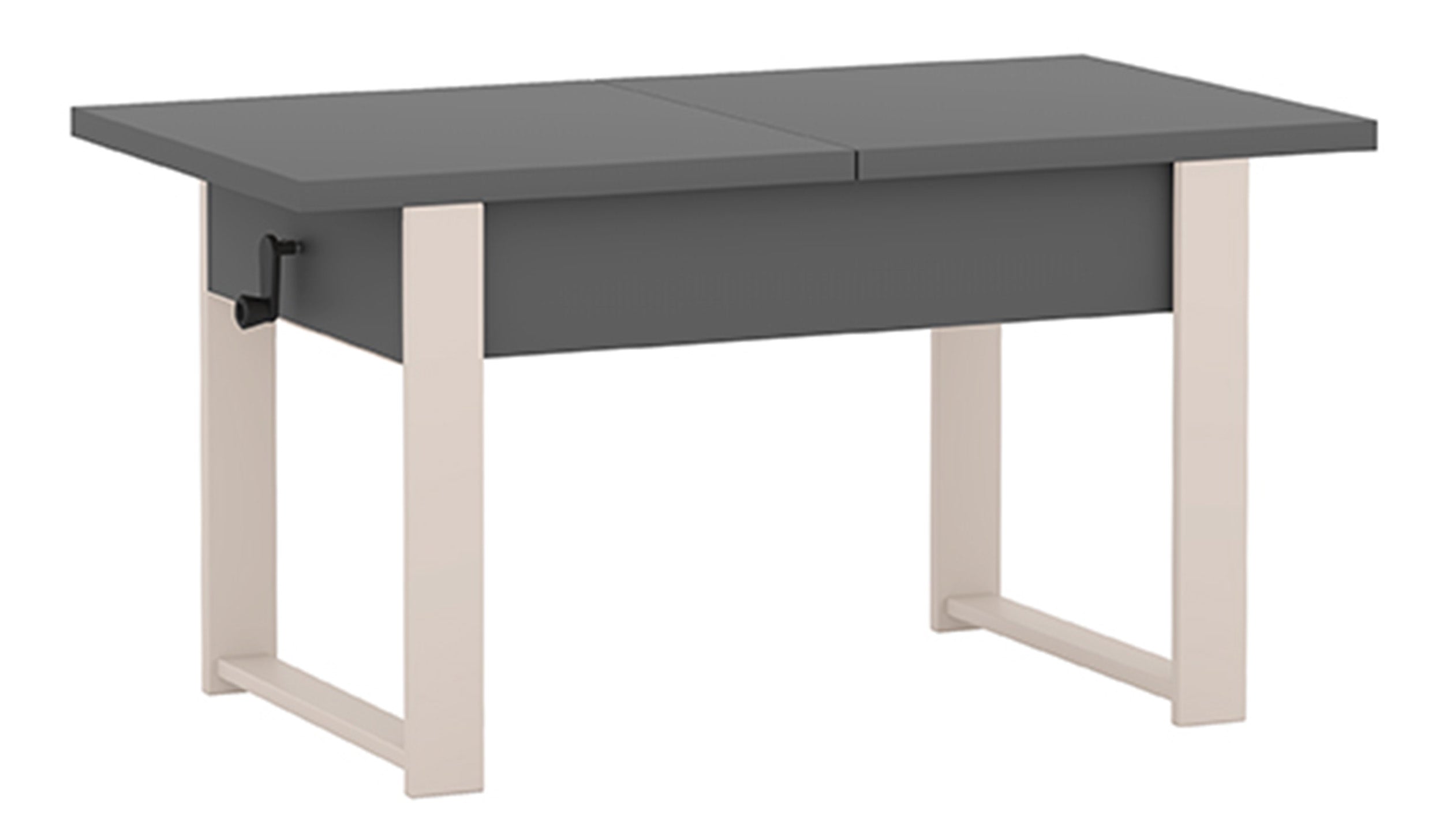selsey-hugo-ausziehbarer-couchtisch-120-157-x67-cm-grau-diamant-mit-kaschmirbein image 1