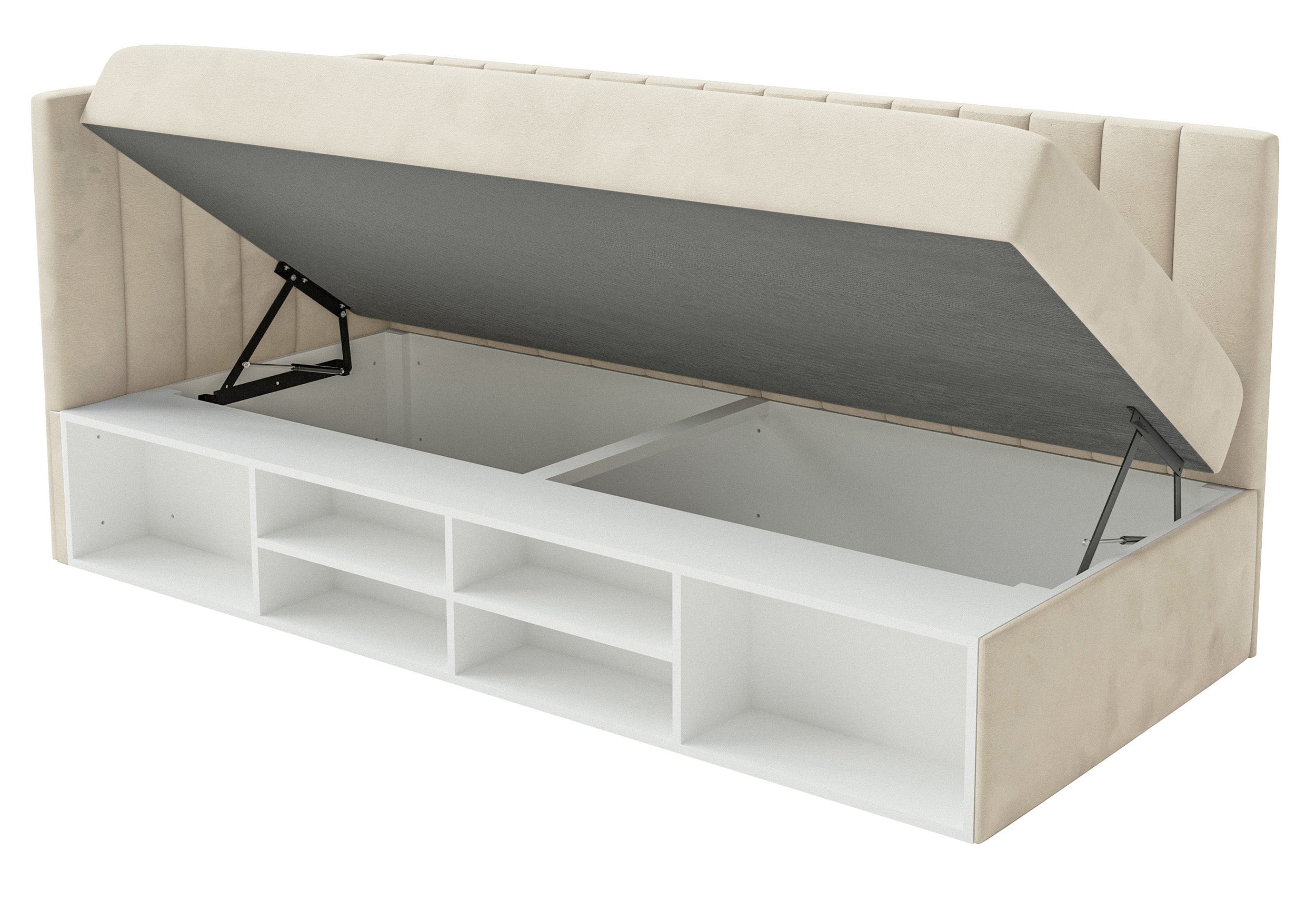 selsey-ventrio-jugendbett-90x200-cm-linksseitig-mit-stauraum-hellbeiger-velours image 7