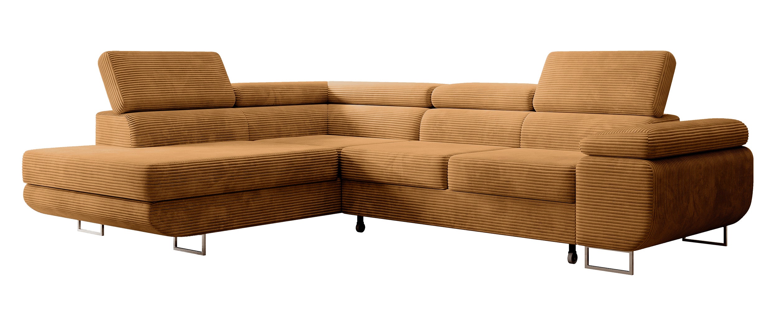 selsey-stevil-ecksofa-mit-schlaffunktion-links-l-form-mit-stauraum-senfgelb-cord image 1