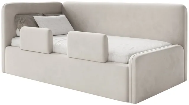 selsey-fanklo-jugendbett-120x200-cm-links-mit-matratze-hellbeiger-velours-staura image 1