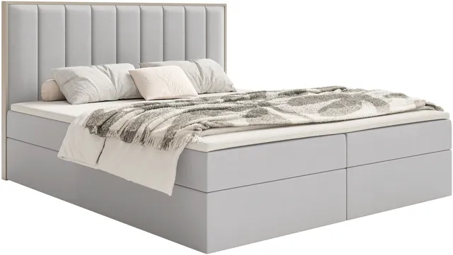 selsey-togents-kontinentalbett-140x200-cm-mit-stauraum-und-topper-hellgrau-velou image 1