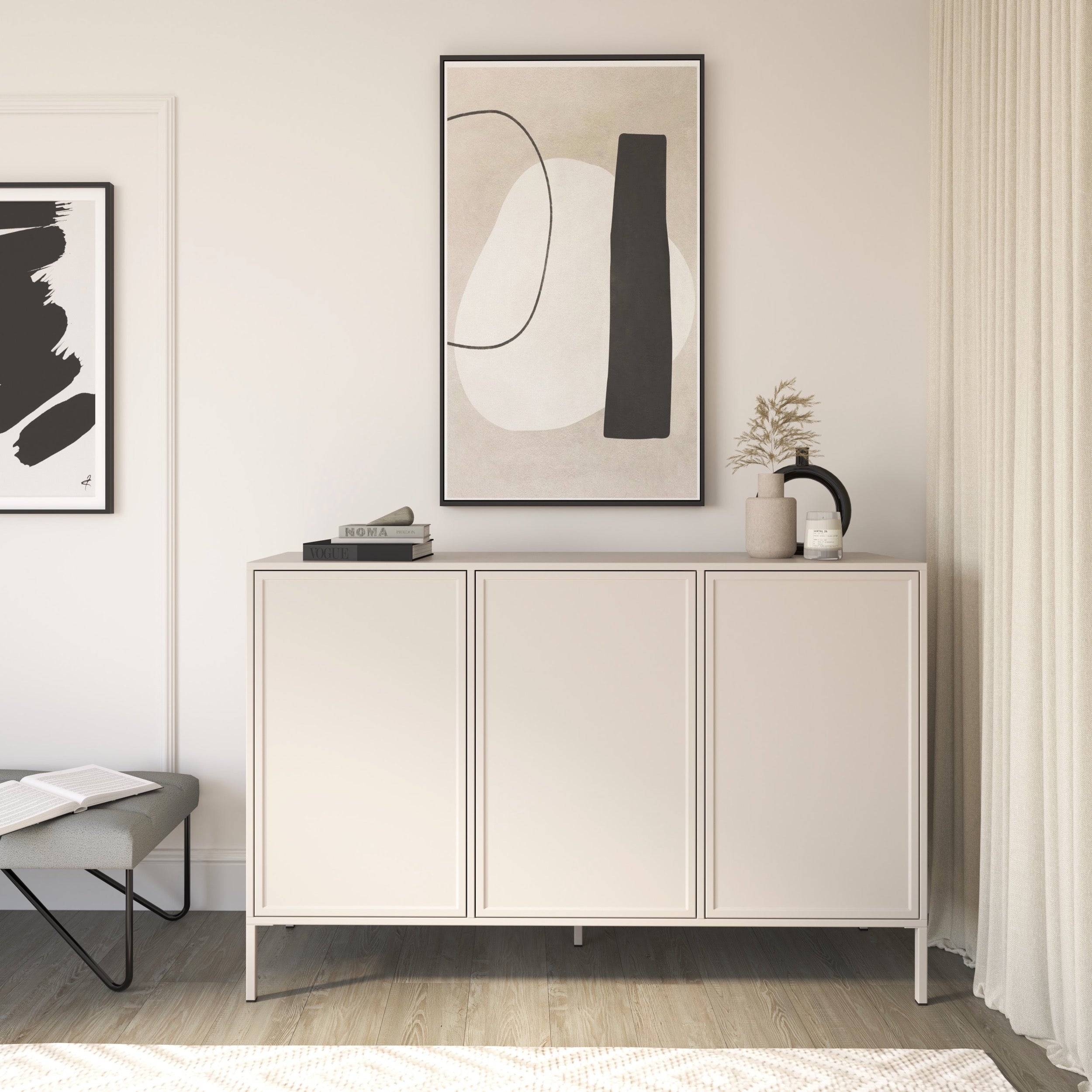 selsey-velveto-dreht-r-kommode-150-cm-kaschmir-mit-push-to-open image 2