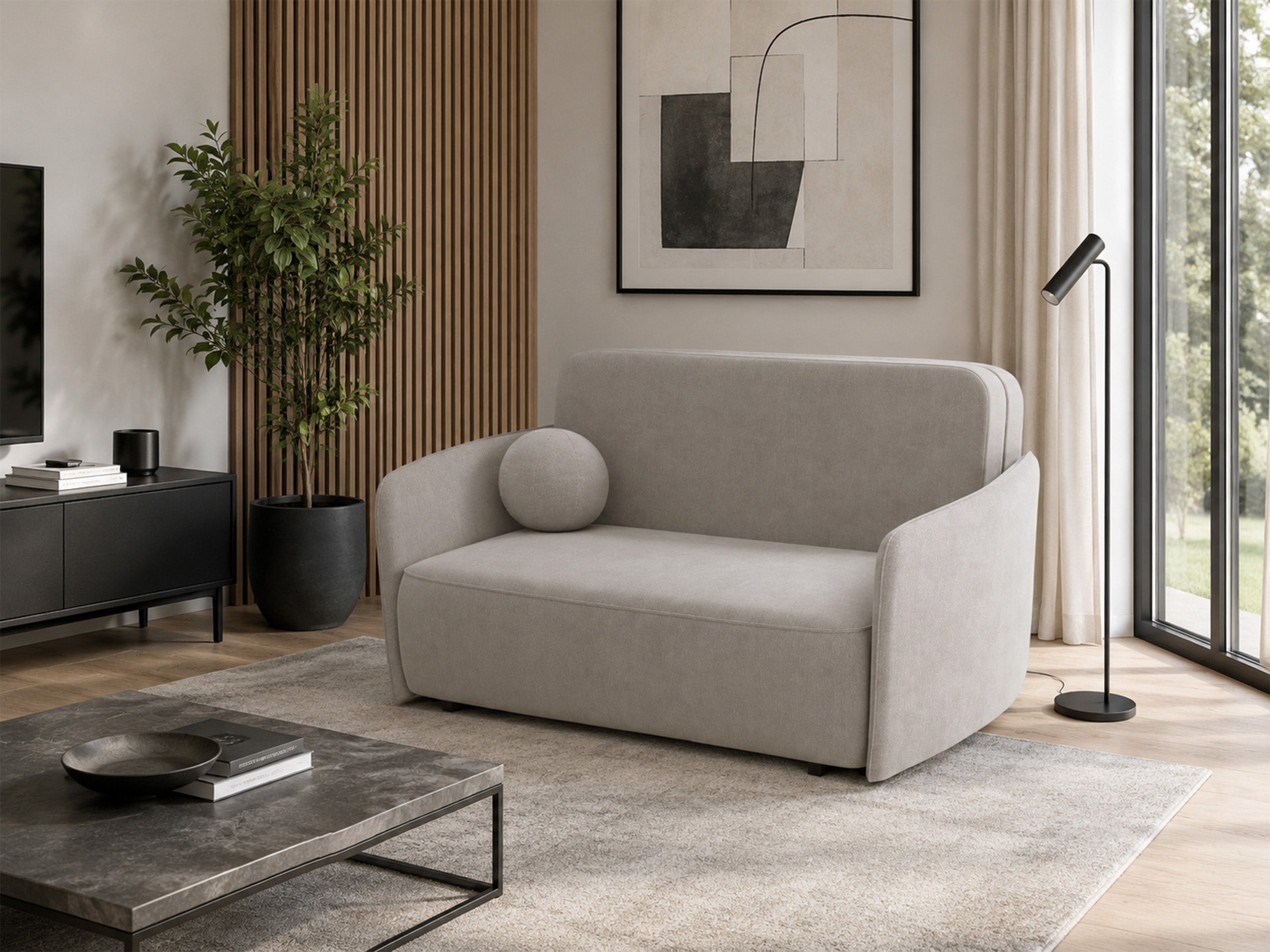 selsey-paxi-ausziehbares-zweisitzer-sofa-165-cm-mit-stauraum-hellbeige-chenille image 4