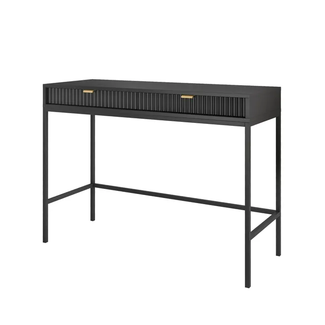 selsey-vellore-schminktisch-schreibtisch-104-cm-schwarz-mit-rillenfronten image 1