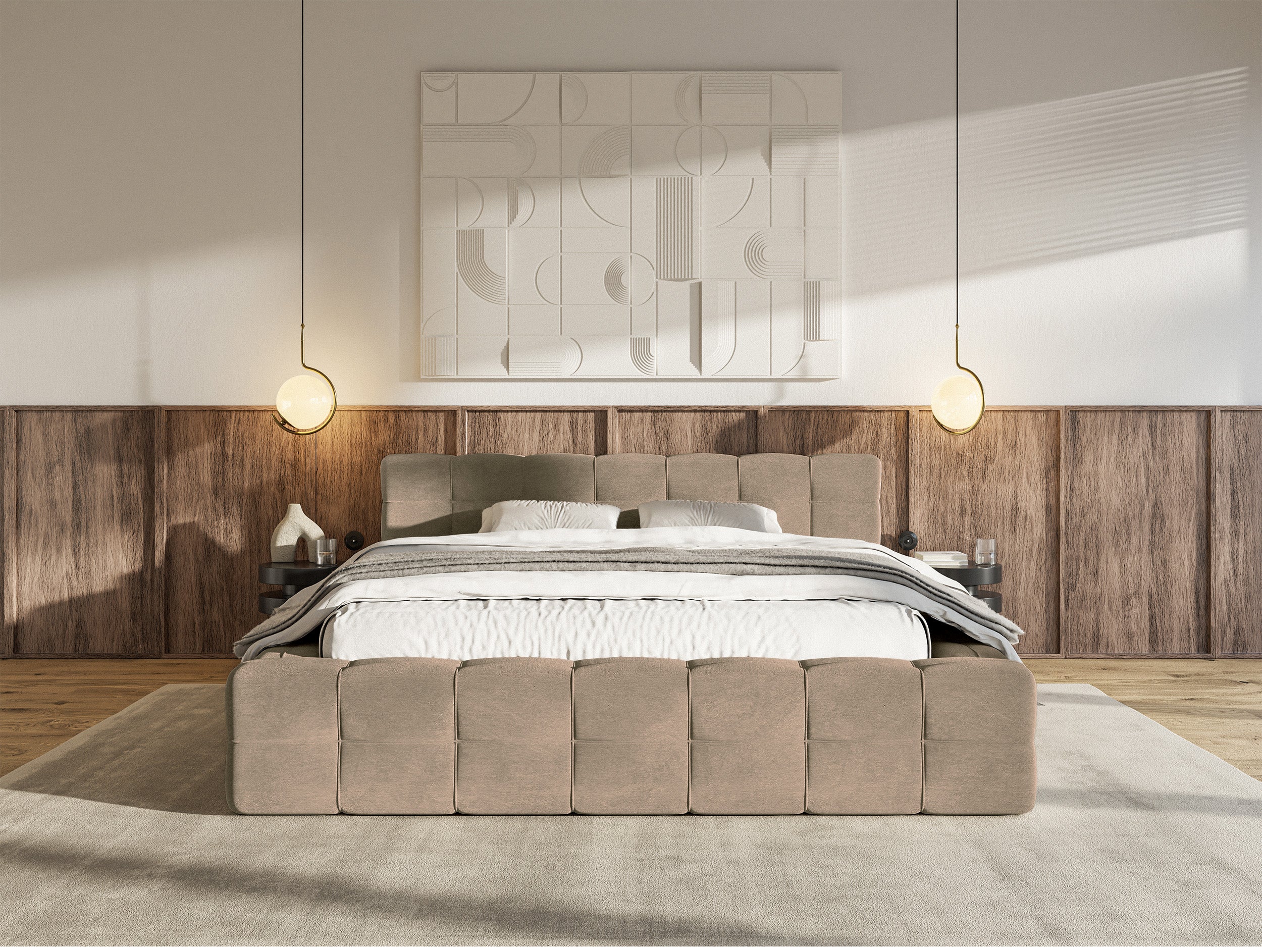 selsey-puffly-polsterbett-180x200-cm-mit-stauraum-dunkelbeiger-samt-metallrahmen image 3