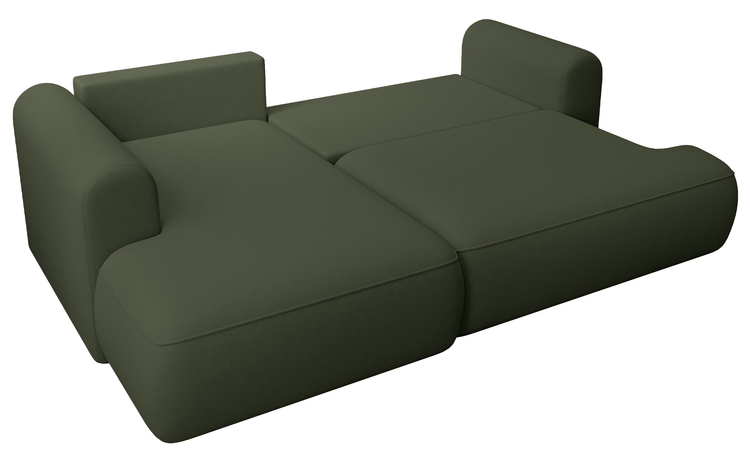 selsey-ovo-mini-ecksofa-mit-schlaffunktion-links-olivgr-n-samt-mit-stauraum image 2