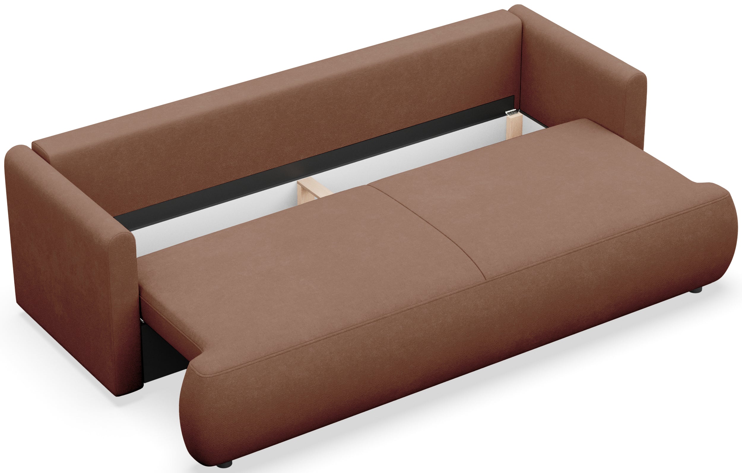 selsey-ovo-mini-3-sitzer-schlafsofa-mit-stauraum-chenille-kupfer-pflegeleicht image 2