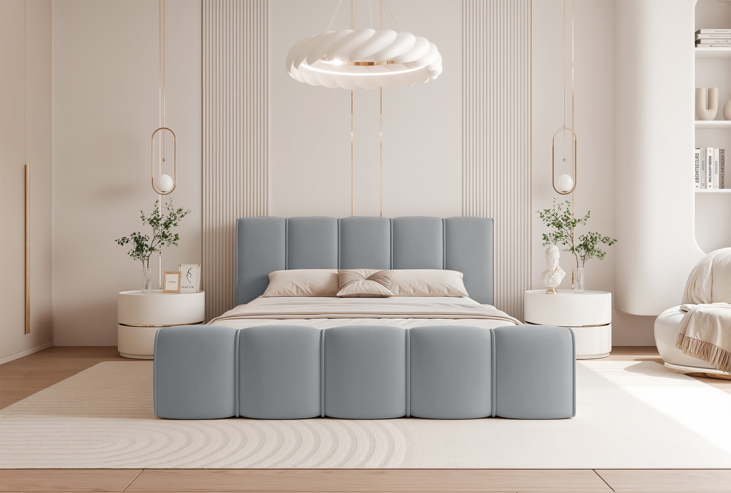 selsey-moenne-gepolstertes-bett-160x200-cm-mit-stauraum-grauer-hydrophober-samt- image 4