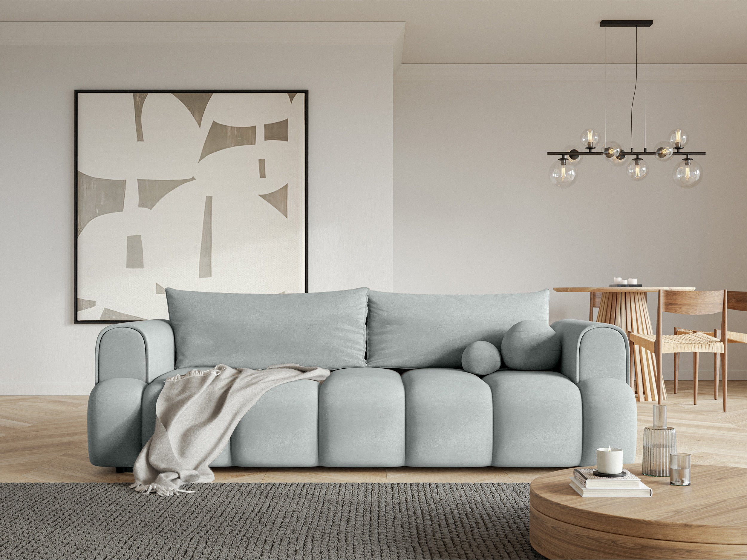 selsey-dandelino-3-sitzer-sofa-hellgrau-velours-wasserabweisend-mit-schlaffunkti image 2