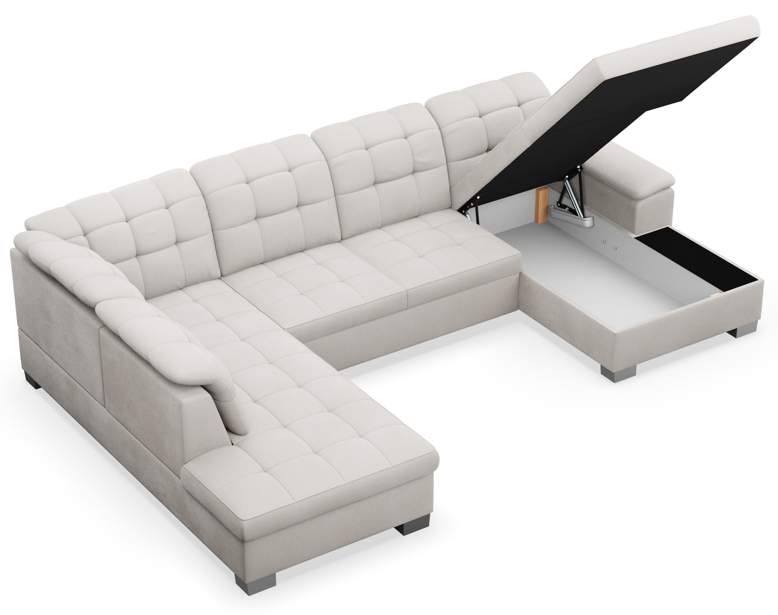 selsey-jamaal-ecksofa-u-f-rmig-rechts-mit-schlaffunktion-und-stauraum-cremefarbe image 6