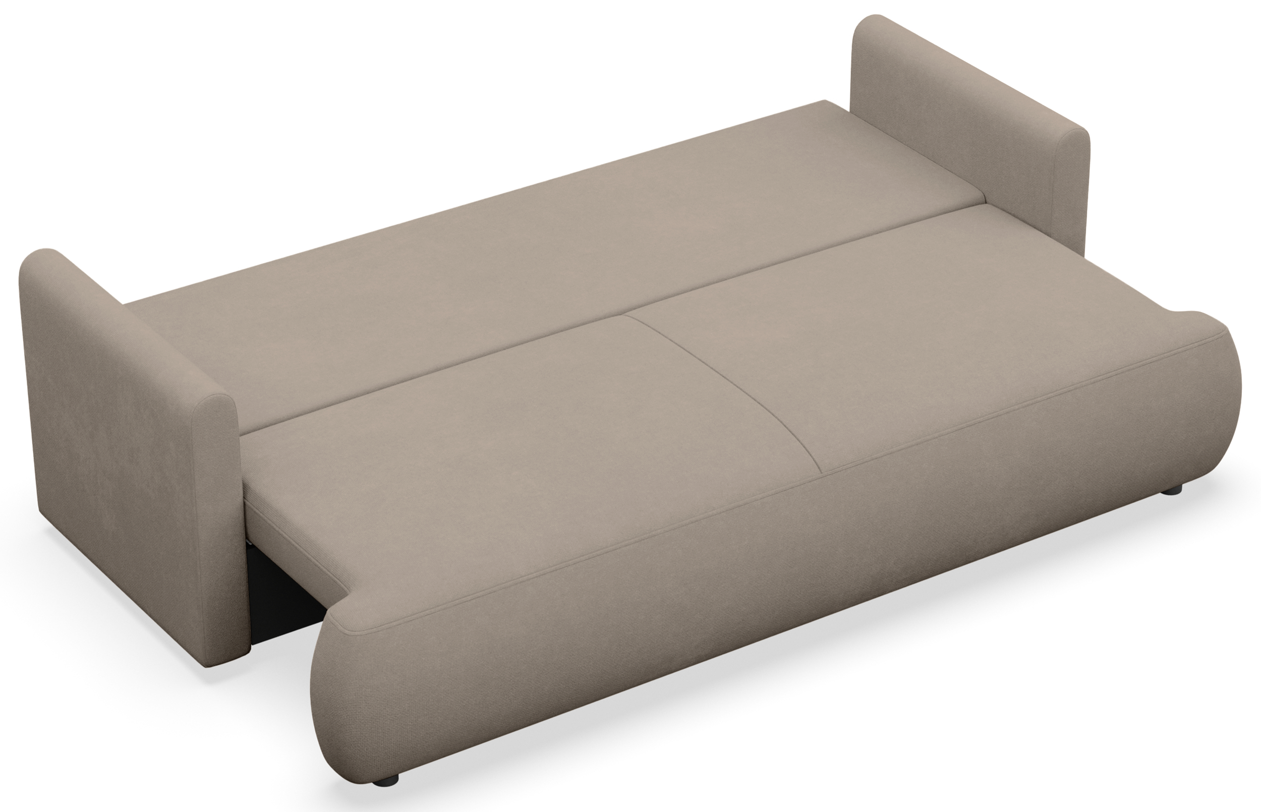 selsey-ovo-mini-3-sitzer-schlafsofa-ausklappbar-mit-stauraum-hellbeige-chenille image 2