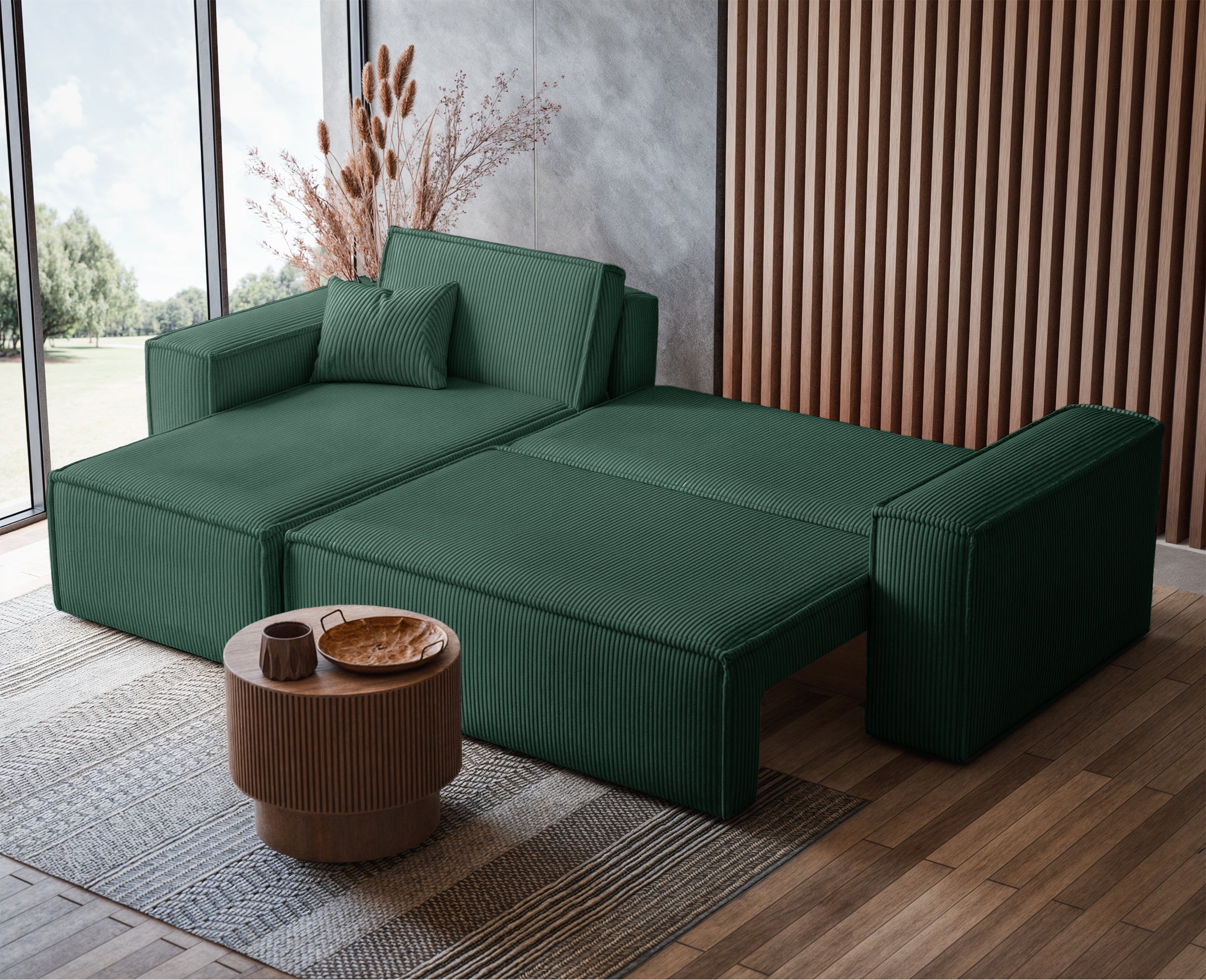selsey-scarlo-ecksofa-mit-schlaffunktion-l-form-stauraum-dunkelgr-ner-cord image 5
