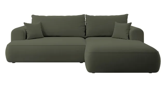 selsey-ovo-ecksofa-mit-schlaffunktion-rechtsseitig-l-f-rmig-olivgr-ner-samt-mit- image 1