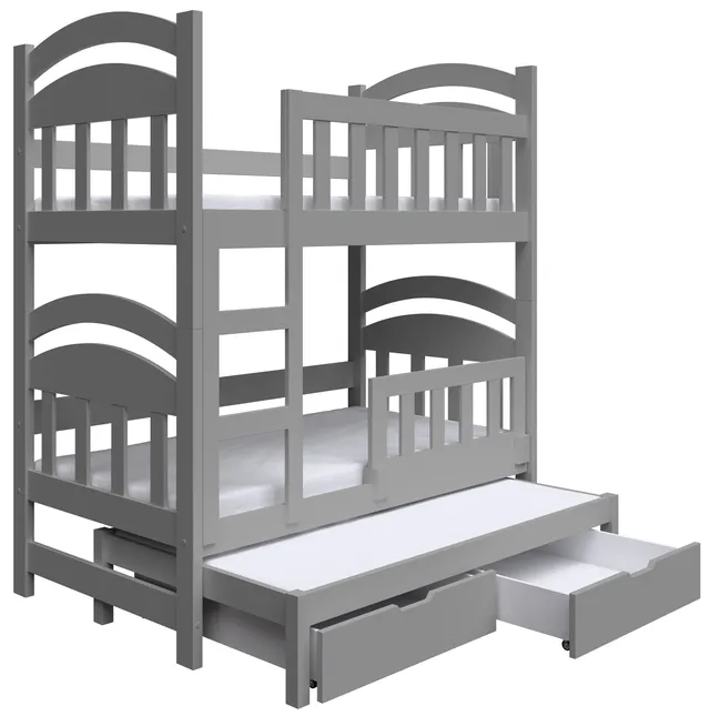 selsey-dopio-etagenbett-75x180-cm-f-r-3-personen-grau-mit-schubladen image 1