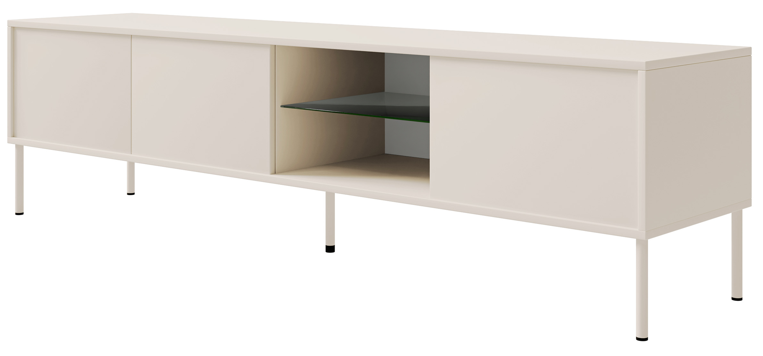selsey-modity-tv-schrank-175-cm-kaschmir-mit-glasablage-und-beleuchtung image 1