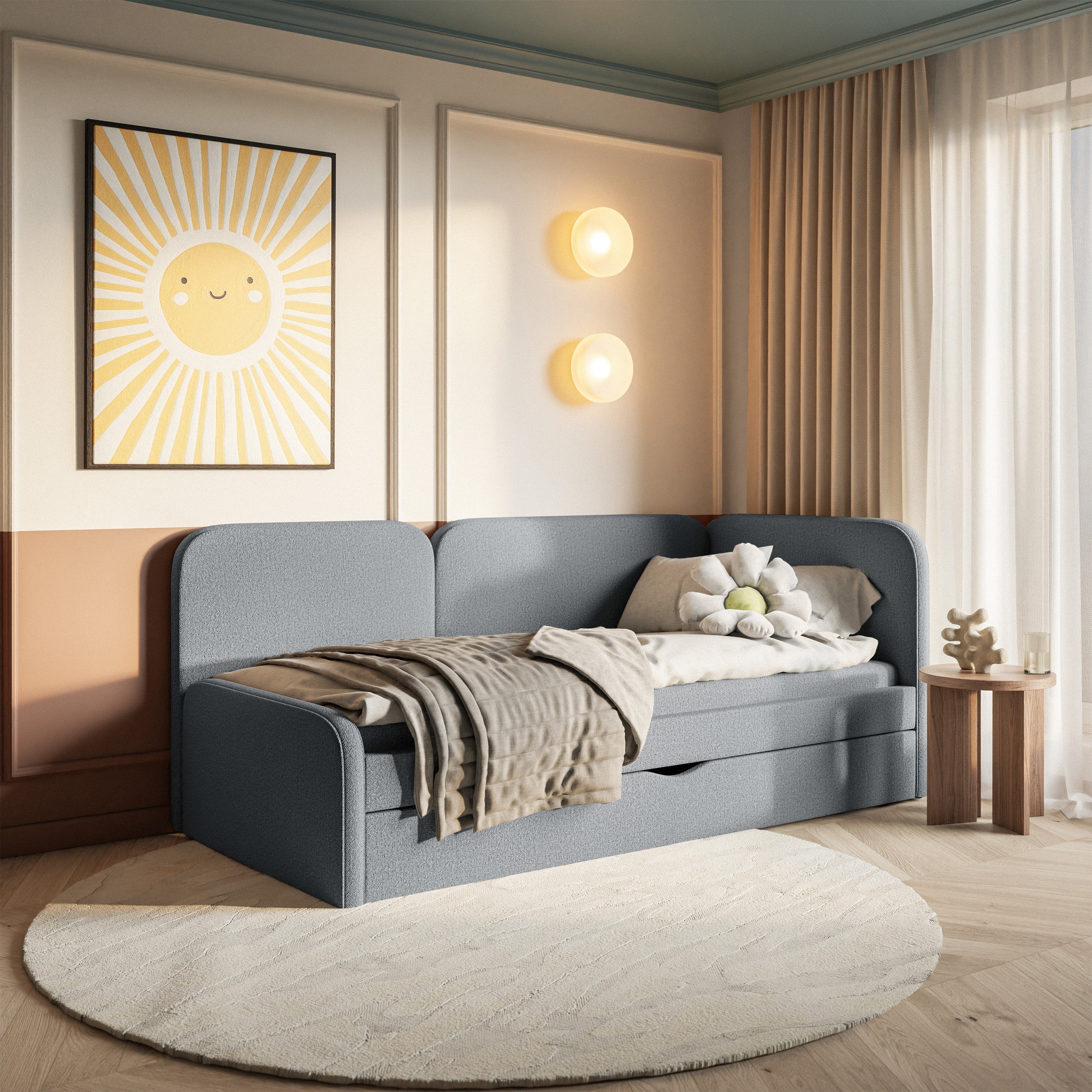 selsey-cuddy-jugendbett-90x200-cm-rechtsseitig-mit-matratze-und-stauraum-grauer- image 2