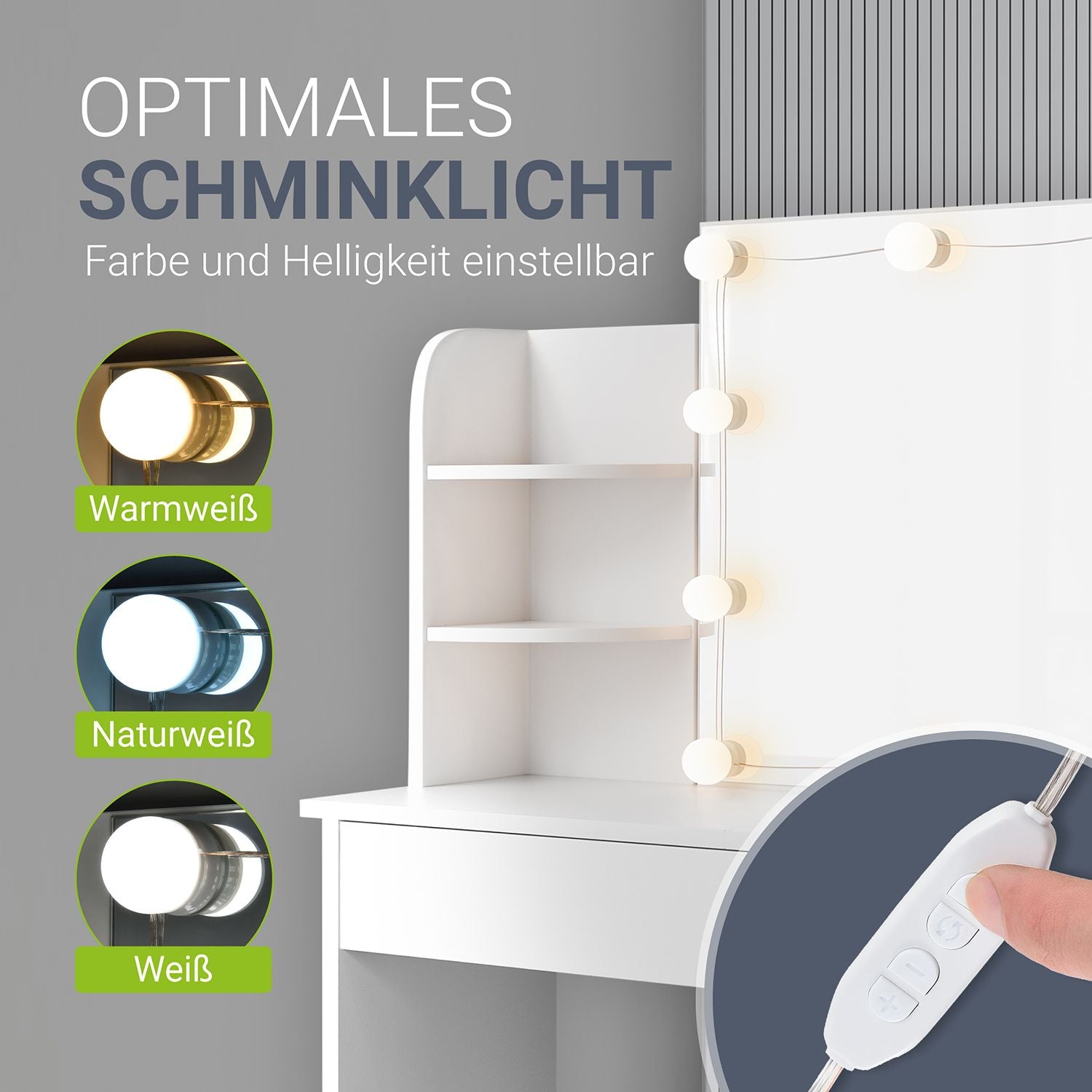 juskys-bella-schminktisch-mit-led-beleuchtung-und-spiegel-wei image 6