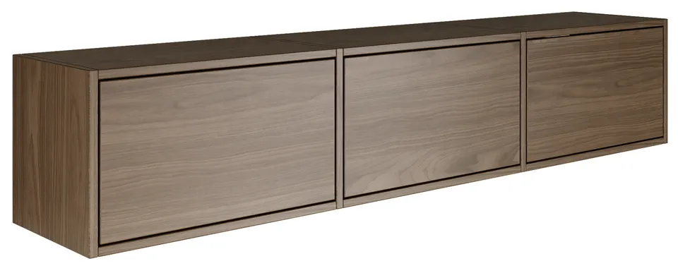 selsey-framme-h-ngender-tv-schrank-150-cm-mit-3-klappen-wisconsin-nussbaum image 1