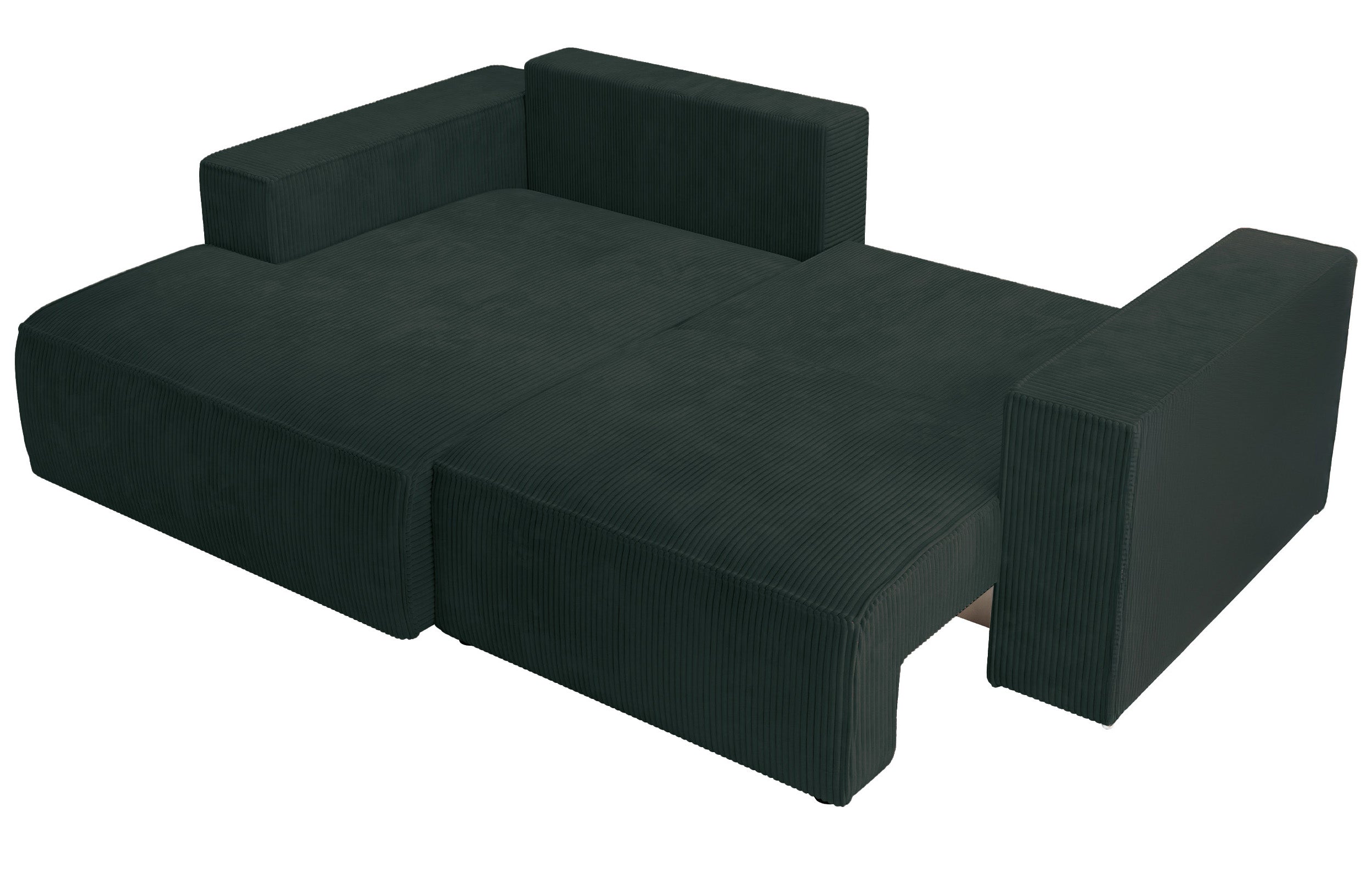 selsey-farese-mini-ecksofa-links-l-f-rmig-mit-schlaffunktion-dunkelgr-n-cord image 2