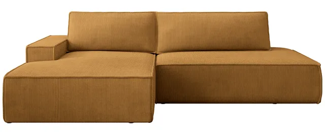 selsey-felicjo-ecksofa-l-links-senfgelb-cord-mit-schlaffunktion-und-stauraum image 1