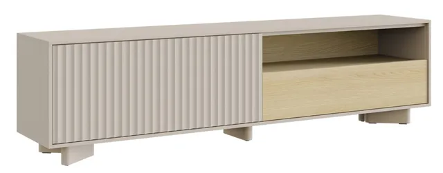 selsey-distria-tv-schrank-175-cm-mit-schublade-kaschmir-vicenza-eiche-geriffelt image 1
