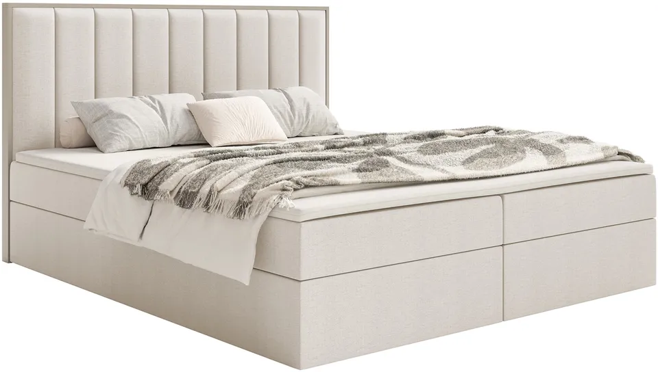 selsey-togents-kontinentalbett-140x200-cm-mit-stauraum-und-topper-hellbeiger-che image 1