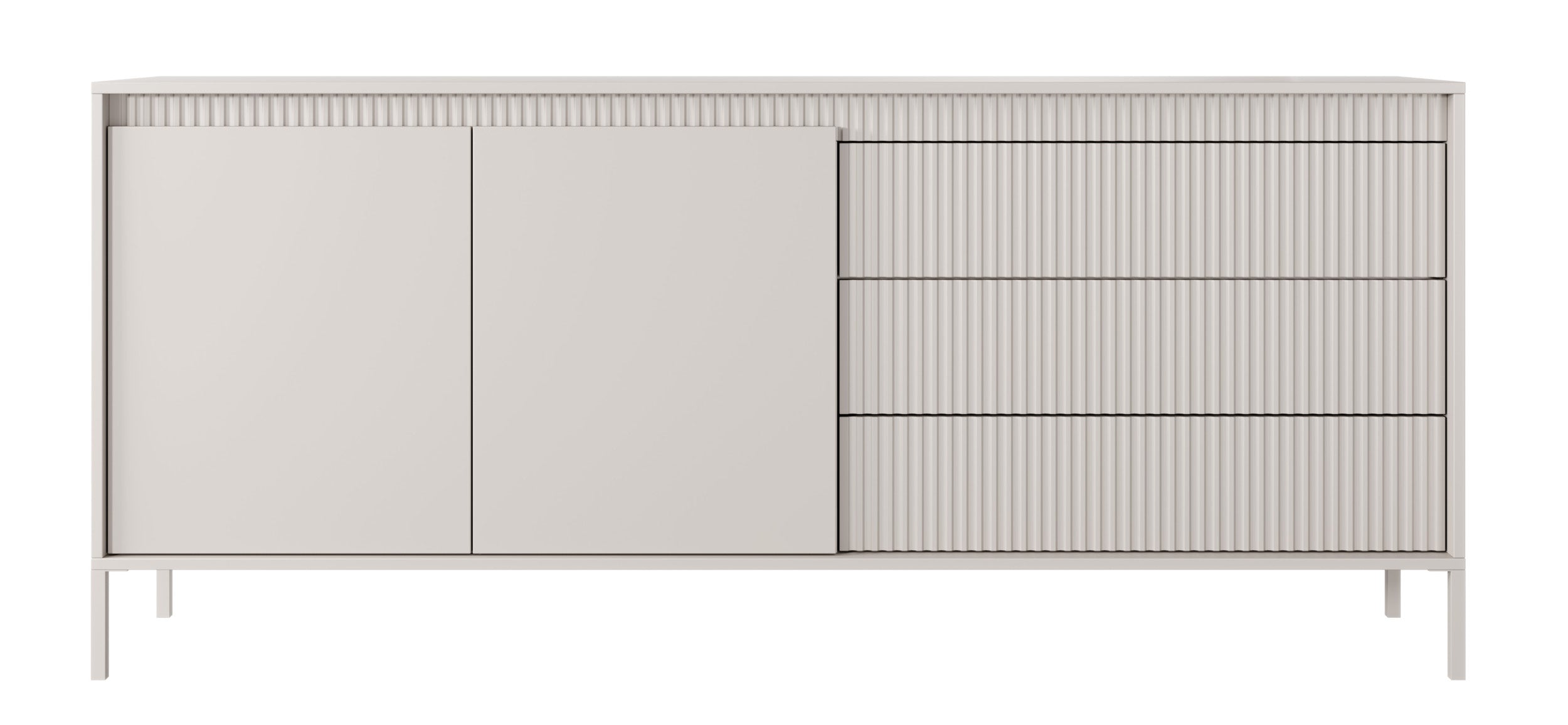 selsey-falsetto-zweit-rige-kommode-187-cm-beige-mit-gerillten-fronten-und-drei-s image 3